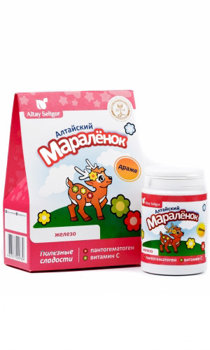 Драже АЛТАЙ СЕЛИГОР МАРАЛЁНОК с пантогематогеном и железом