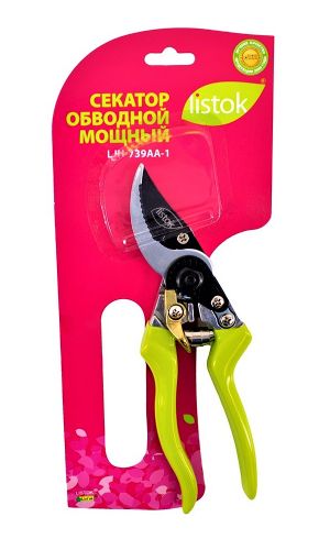 Секатор ЛИСТОК LJH-739AA-1 с упорной пластиной и фиксатором