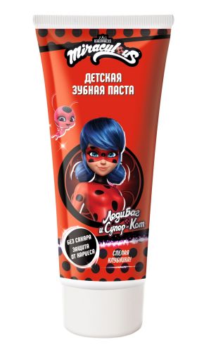 Зубная паста детская МИРАКЬЮЛУС / MIRACULOUS ЛЕДИ БАГ и СУПЕР-КОТ